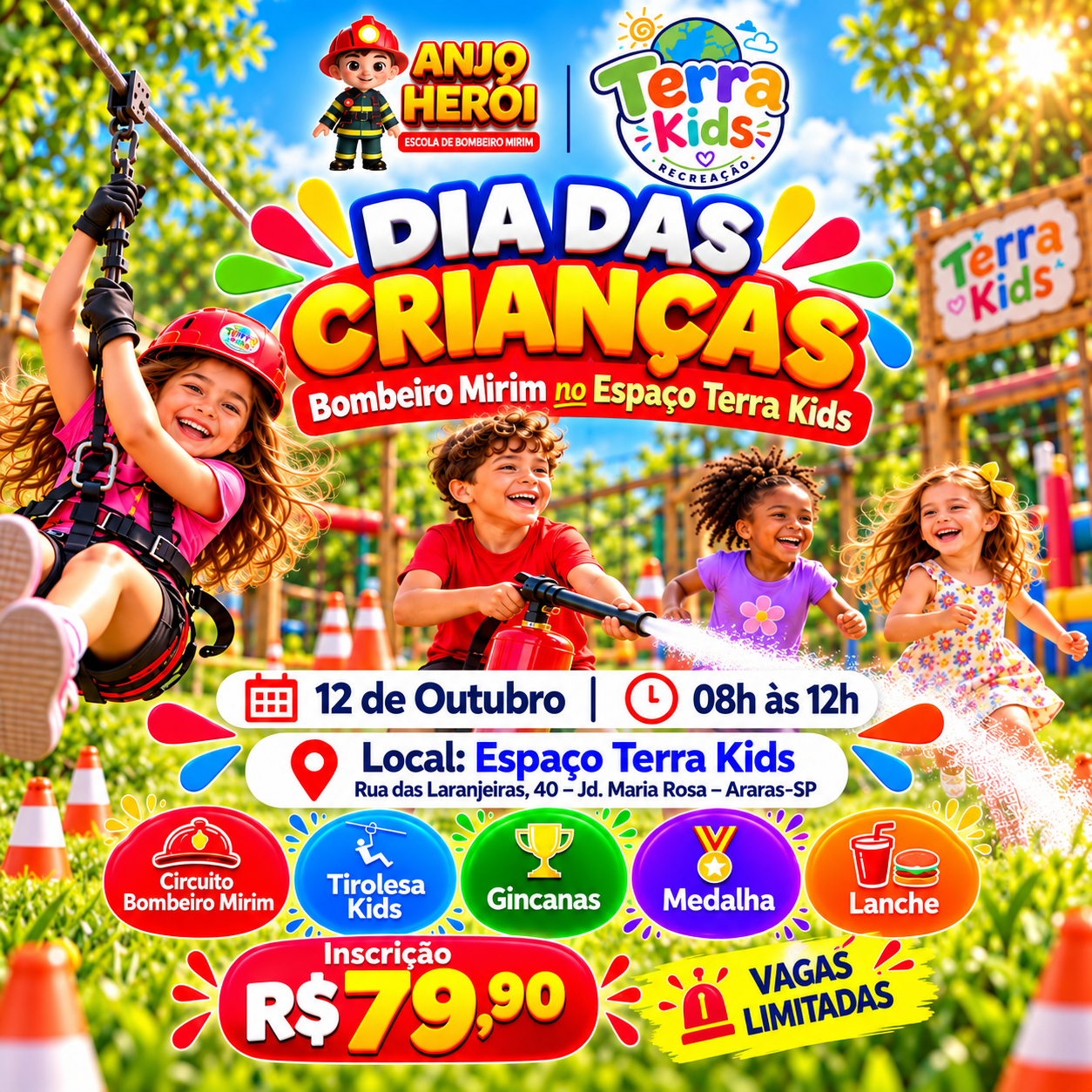 Dia das Crianças - Bombeiro Mirim no Espaço Terra Kids